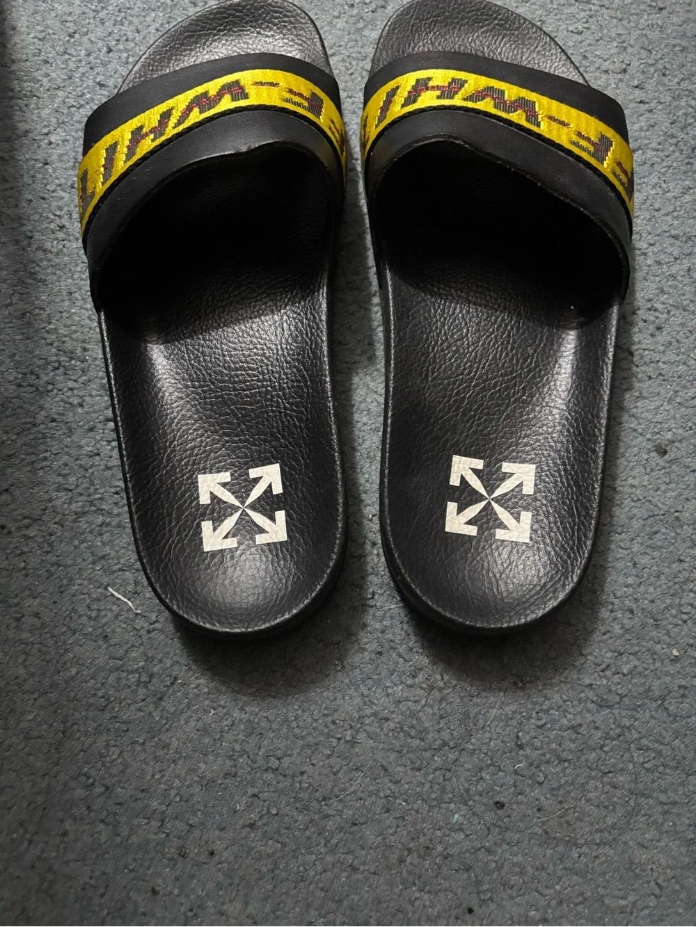 Off-White Industrial Belt Slides Size